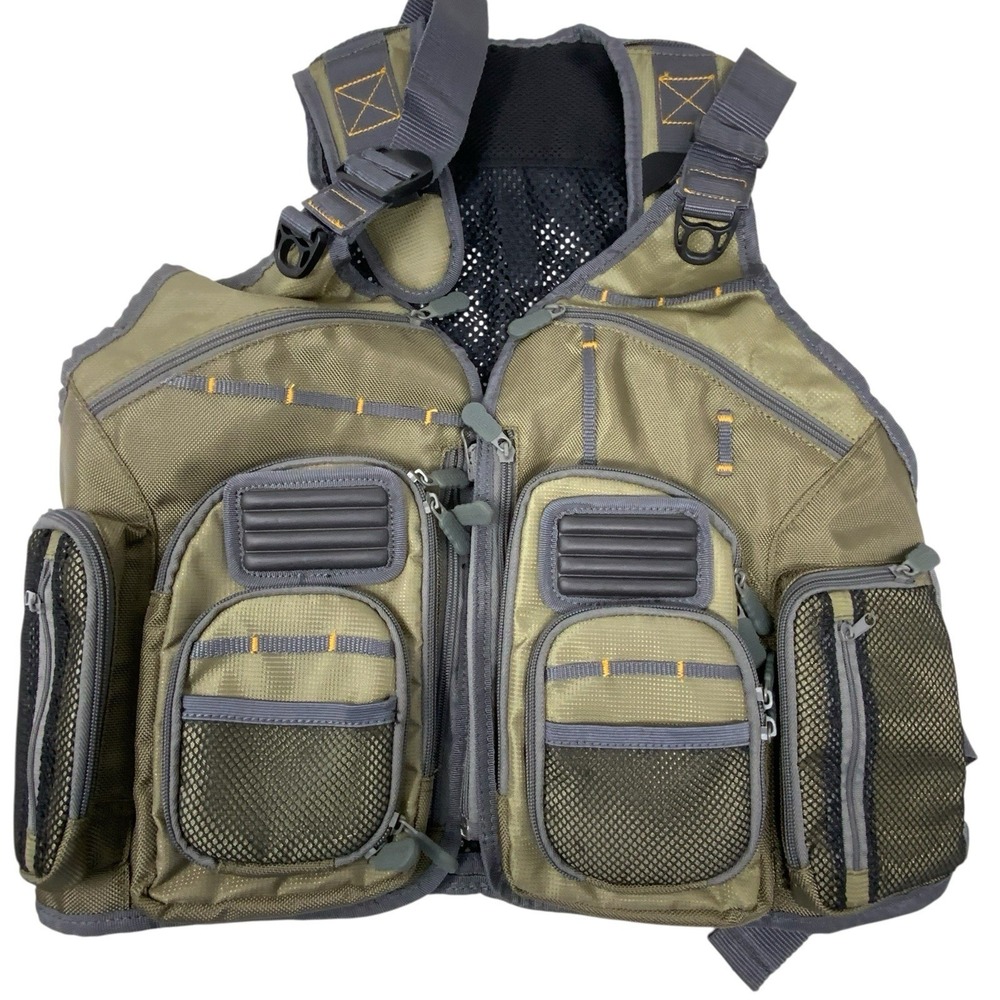 Allen Company Big‎ Horn Fishing Chest Vest Multi Pockets Adjustable Mesh Back